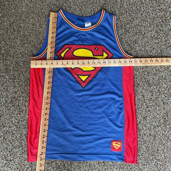 Superman Basketball Jersey Tank Top Blue Red Size M DC Comics superhero - Picture 10 of 10